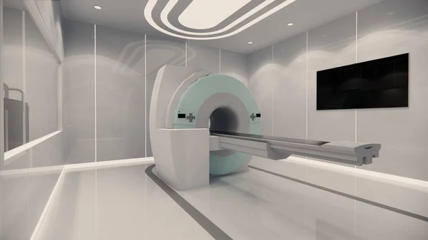 Darstellung Medical Scanner Interior Krankenhaus Modernes Design Verschiedene Medizinische Erste — Stockfoto