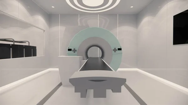 Rendering Medico Scanner Interior Ospedale Design Moderno Varie Attrezzature Mediche — Foto Stock