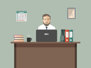 Web banner bir ofis çalışanı