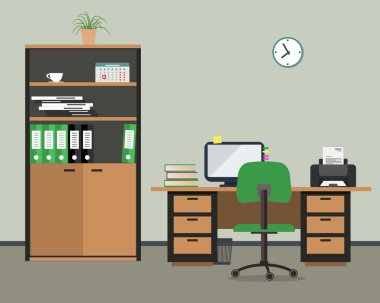 Ofis çalışanının çalışma yeri