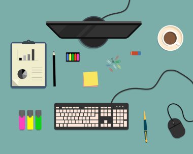 Bir Resepsiyon arka plan Üstten Görünüm