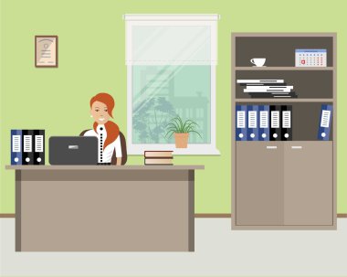 Web banner bir ofis çalışanı