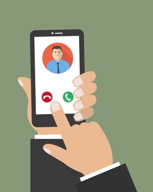 el ele tutuşan telefon simgesi