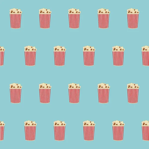 Popcorn modèle sans couture — Image vectorielle