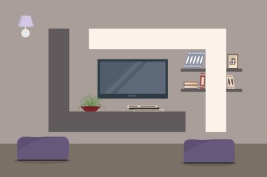 Oturma odası iç ev sinema