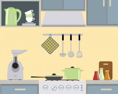 Mutfak sarı renkli bir iç parçası