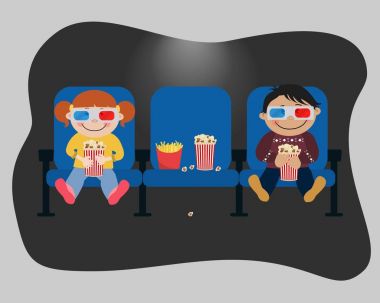 Çocuk bir sinemada film izlemek