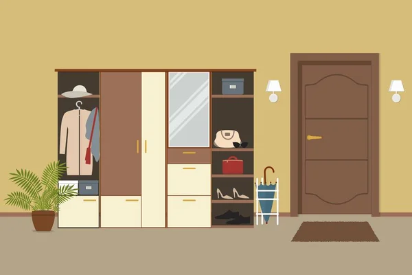 Hall d'entrée dans l'appartement — Image vectorielle