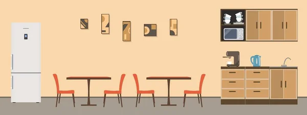 Ofiste yemek odası — Stok Vektör