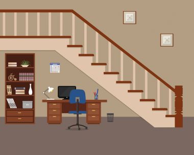 Merdiven altında bulunan işyeri