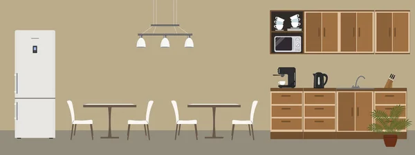 Salle à manger dans le bureau — Image vectorielle