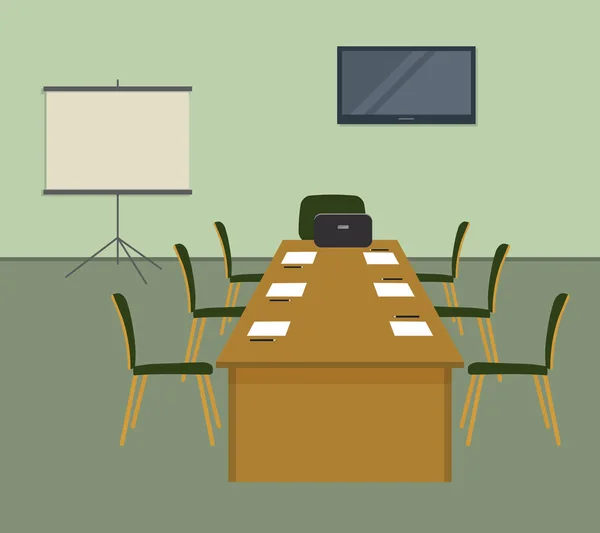 Konferenzsaal in grüner Farbe — Stockvektor