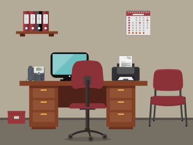 Ofis çalışanının çalışma yeri