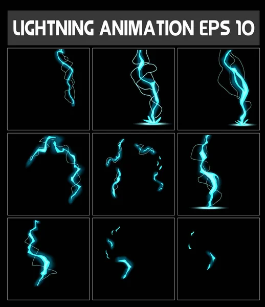 Vector Web animación relámpago. Un golpe al suelo o algo más. — Archivo Imágenes Vectoriales