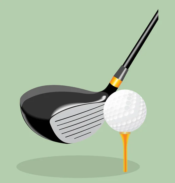 Vector realistische illustratie. Golf Club en bal. Putter. — Stockvector