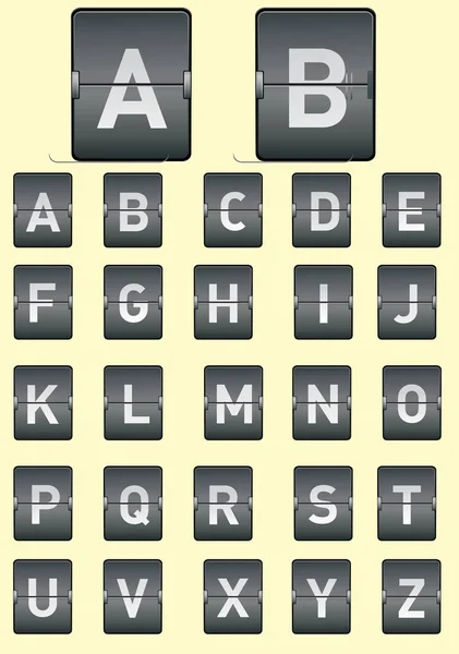 Immagine vettoriale di una scheda elettronica con l'alfabeto — Vettoriale Stock