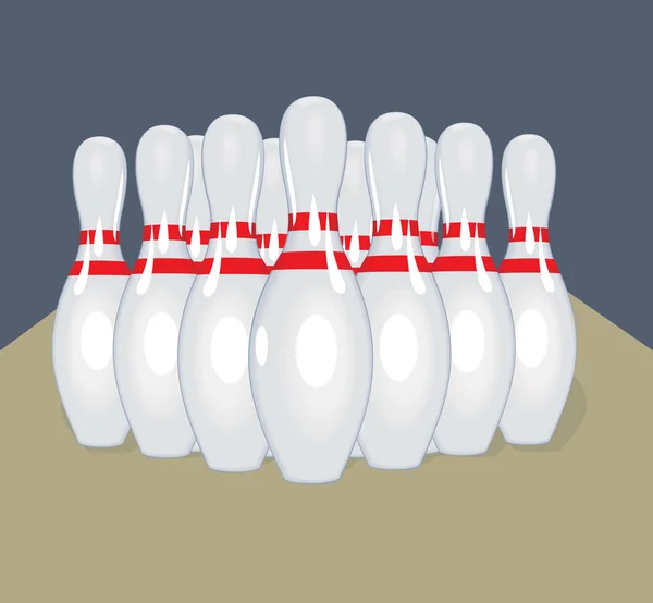 Perni vettoriali. Illustrazione realistica. Bowling . — Vettoriale Stock