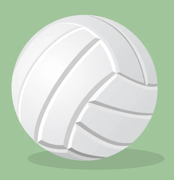 Volleyball, weißer Ball, Vektor realistische Darstellung — Stockvektor