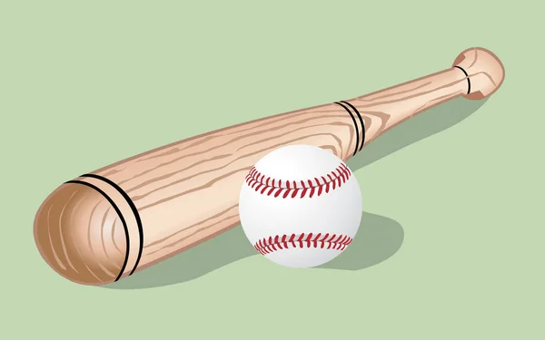 Baseball utrustning: en bat, boll och hjälm. Realistiska vektorillustration. — Stock vektor