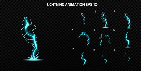 Le vecteur explose. Exploser animation effet avec de la fumée. Cadres d'explosion de bande dessinée. Sprite feuille d'explosion — Image vectorielle