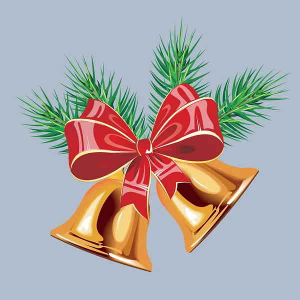 Çam çırpı ve kırmızı baubles ile kış arka plan. Noel vektör çizim.