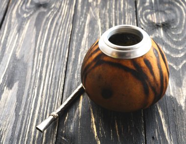 Ahşap mate sukabağı yerba mate çay