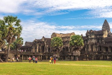 Angkor Wat, Kamboçya - 7 Aralık 2016: Galeri ve Turizm