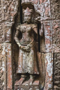Oyma yapısı ve Angkor Wat Tapınağı kabartma