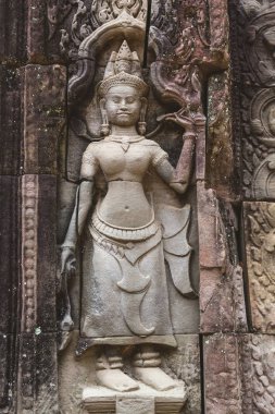 Oyma yapısı ve Angkor Wat Tapınağı kabartma