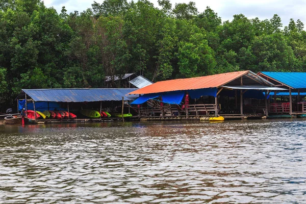 Provincia de Krabi, Tailandia. Estación de kayak. selva de manglares — Foto de Stock