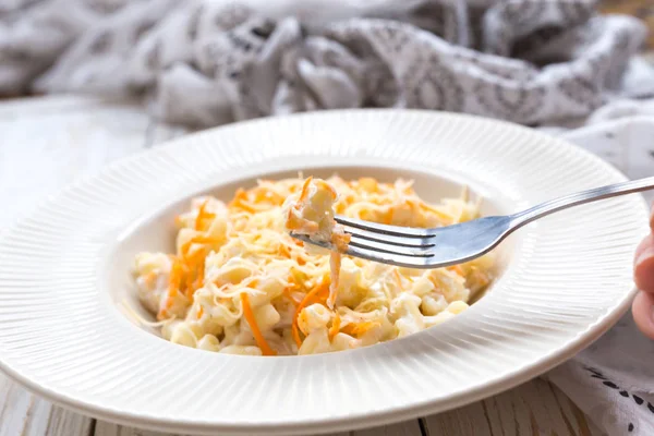 Stortini Vegetarian Vegetable pasta with carrot, cheese and rico