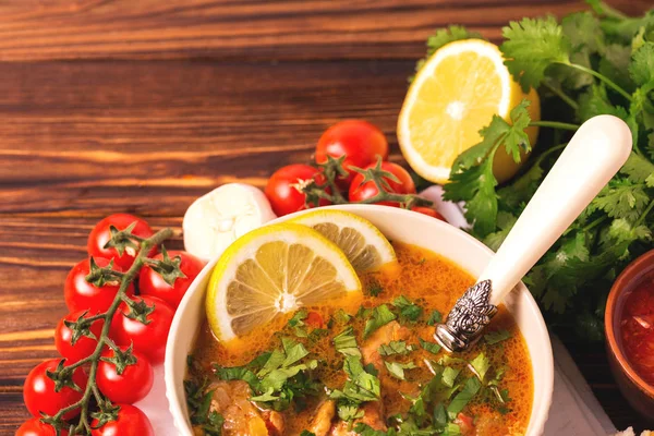 Jewish wedding and holyday Yemenite beef soup Marak Temani — Stock Image Jewish wedding and holyday Yemenite beef soup Marak Temani Royalty Free Stock Photos