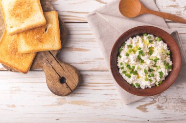 Keçi krem peynir sos yeşil soğan ile daldırma