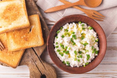 Keçi krem peynir sos yeşil soğan ile daldırma