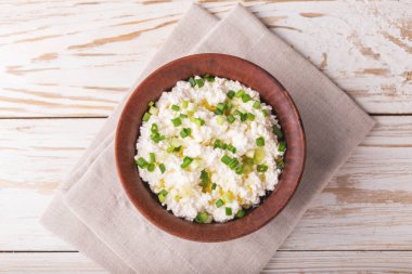 Keçi krem peynir sos yeşil soğan ile daldırma