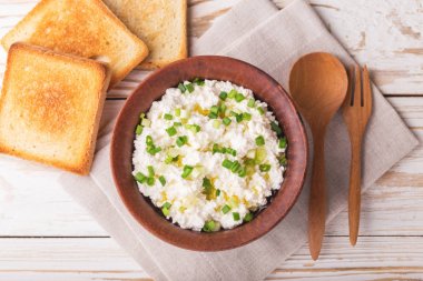 Keçi krem peynir sos yeşil soğan ile daldırma