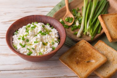 Keçi krem peynir sos yeşil soğan ile daldırma