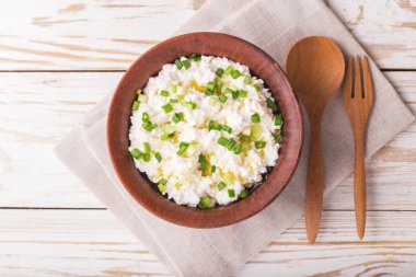 Keçi krem peynir sos yeşil soğan ile daldırma