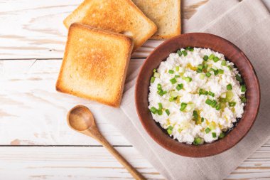 Keçi krem peynir sos yeşil soğan ile daldırma