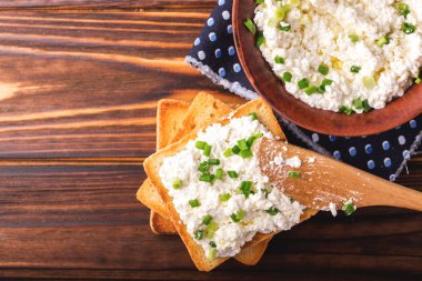 Keçi krem peynir sos yeşil soğan ile daldırma