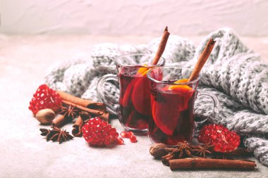 Sıcak mulled şarap. Kış ve sonbahar. Noel ve tatil