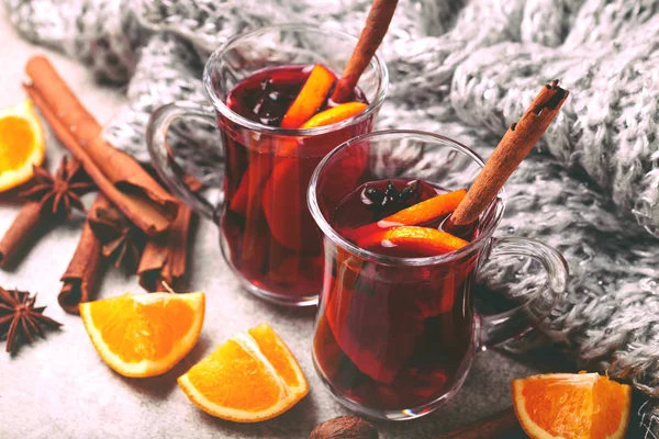 Ζεστό mulled κρασί. Χειμώνα και το φθινόπωρο. Χριστούγεννα και διακοπές — Φωτογραφία Αρχείου