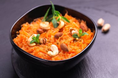 Hint havuç Gajar oluşur. Boşaltmak, yatay görünümü, flatlay.