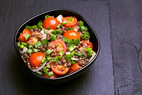 Indian lentil salad with veggies. Healthy food, vegetarian and v