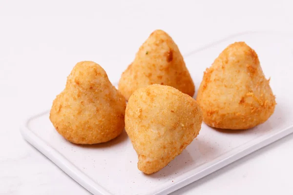 Siciliano Arancini Riso Bolas Arroz Risoto Frito Comida Italiana Coxinha — Fotografia de Stock