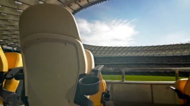 Boş stadyum spor müsabakalarını bekliyor.