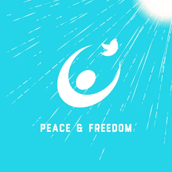 Paix et liberté — Image vectorielle