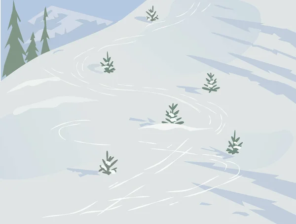 Concepto paisaje invierno — Vector de stock