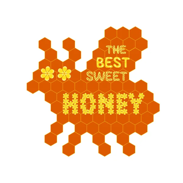 Konzept zur Honigkennzeichnung — Stockvektor