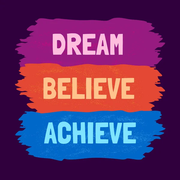 Motivational quote about dream — Stock Vector